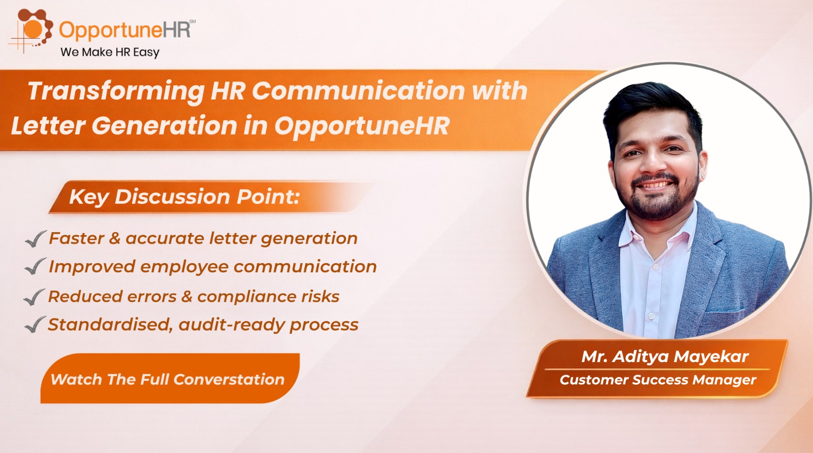 Transforming Hr Communication With Letter Generation In Opportunehr